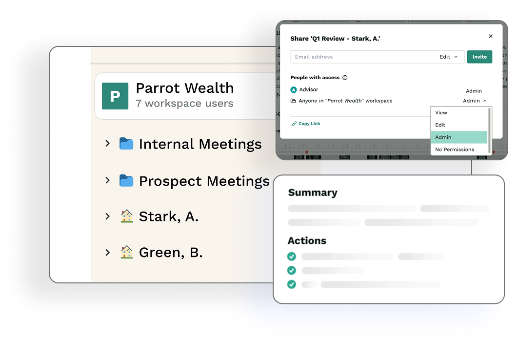 Parrot AI Features - Sharing