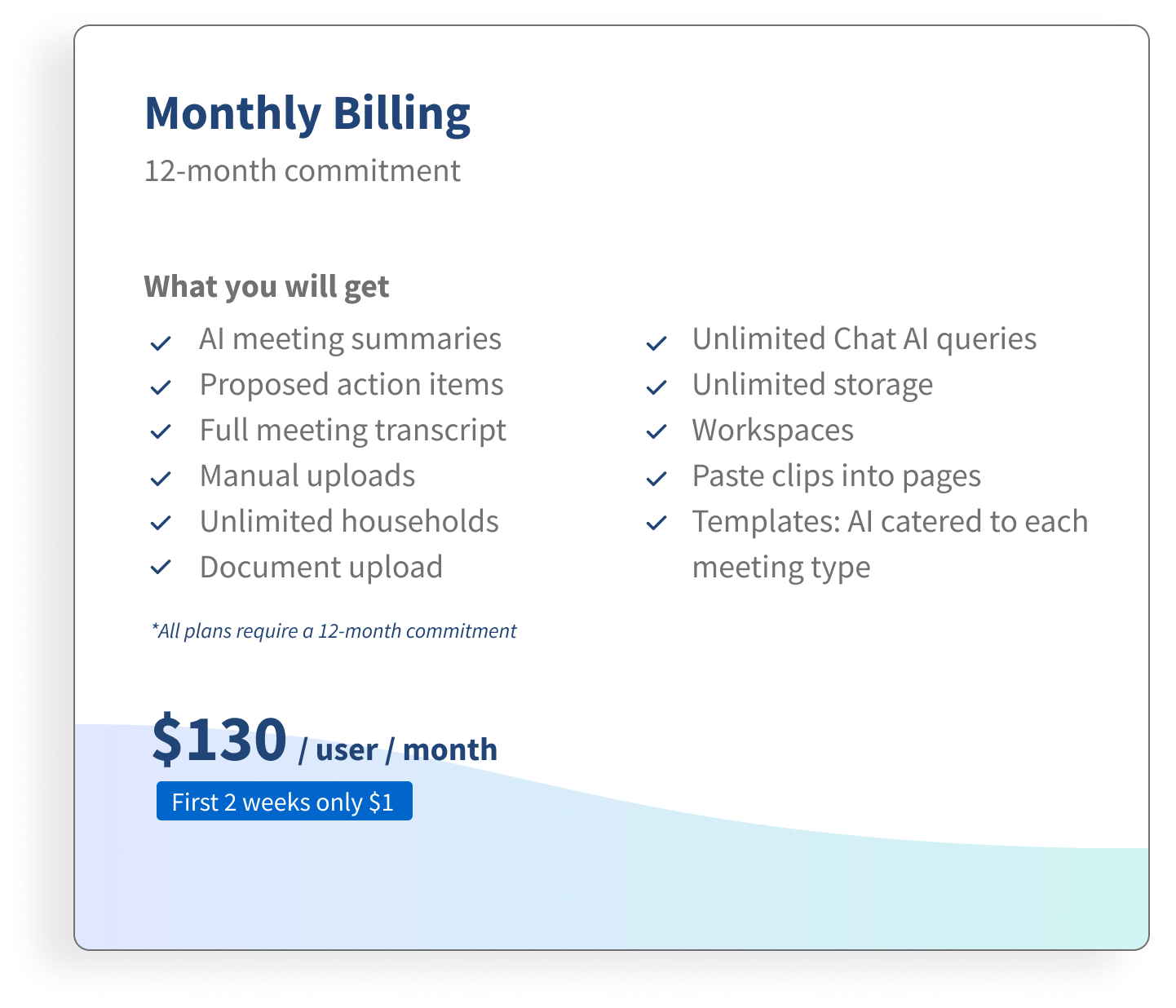 Monthly Billing