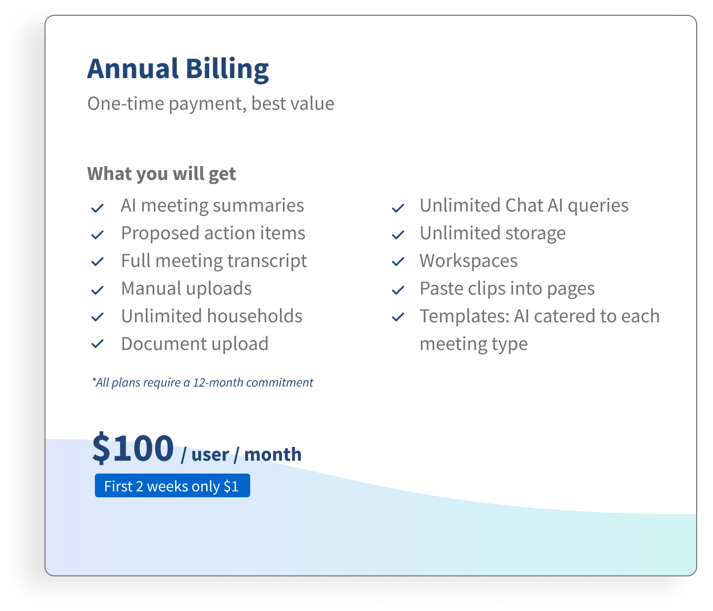 Annual Billing